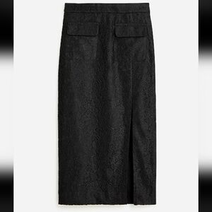 J. Crew Black Lace Pencil Skirt